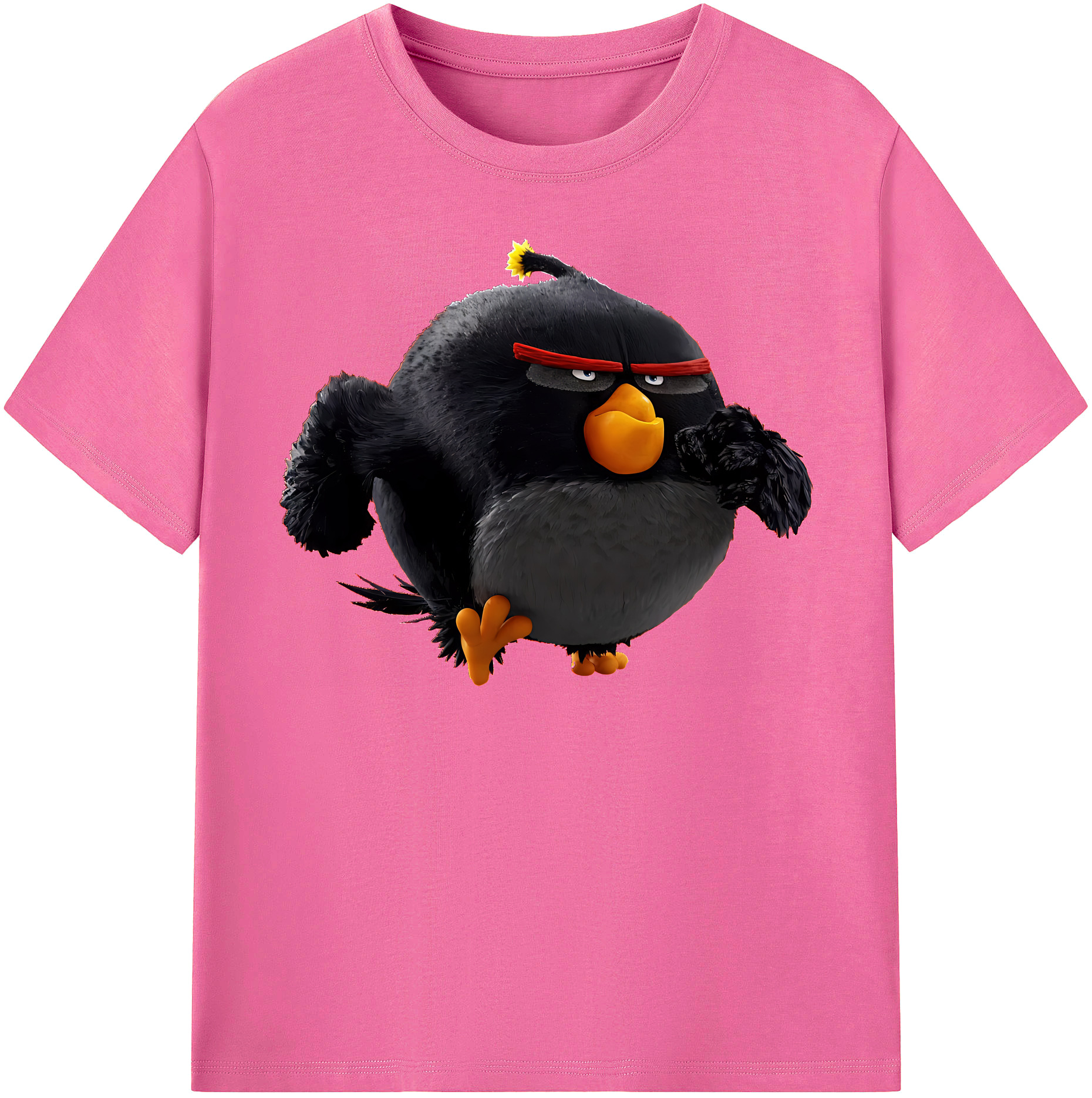（画像用） Angry Birds アングリーバード レディースカジュアルプリントTシャツ（綿100％）